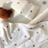 sets desenho animado urso manta de bebê engrosse de flanela envelope quente envelope de carrinho macio embrulhado para crianças recém -nascidas bebe cobertor 90x125cm