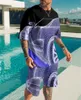 Herruppsättningar 3D -träning Summer Fashion Clothes for Man T -skjorta Shorts 2 Piece Outfit Casual Streetwear Men Overdimensionerad kostym 240415