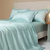 Lanlika topklasse natuur 100% zijde beddengoed set schoonheid dekbedovertrek Flat Sheet Queen King Bed Linen Pillowcase for Sleep Gift 240425