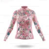 Pink Flowers Women Cycling Jersey Set Summer Anti-UV Cycling Bicycle Clothing Quick-Dry Mountain Female Bike Clothes Cycling Set 240416