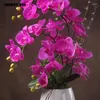 Fiori decorativi ad alta simulazione reale tocco ikebana orchidea artificiale disposizione floreale in lattice floricoltura phalaenopsis cocult culture abita