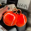 Real Rabbit/Rex Fur Tennis Keychain Pompom Fur Ball Bag Car Phone Furry Pendant Kids Doll Toys Gifts