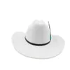 Szerokie brzegi czapki wiadra czapki fedora kapelusz wielki brzeg męski męski kowbojowy dżentelmen retro jazz hat kowboj skórzany kościół szeroko brzegowy kapelusz y240425