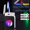 Der neue Double Fire Direct Impact Random Switch Lighters Creative Perspektive transportiert mit schillernden Beleuchtung Großhandel