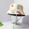 t Hats Fruit cartoon full set printed double-sided fisherman hat suitable for both men and women baby trend shading hat base hat to protect children 240424