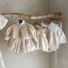 Robes de fille vintage automne bébé filles vêtements en dentelle florale broderie princesse tutu jupe couches à volants