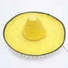 Береты красочные широкие края мексиканская шляпа для вечеринки летняя Хэллоуин Сомбреро соломенные шляпы Декор Солнце козырьки мужчины