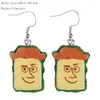 Kolczyki Dangle 1Pair Fun Food Zagraj w kreskówkę Tosty Taste Oczy biżuteria hamburgera