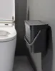 Avfallsbehållare väggmonterade badrumsavfall med lock dammtunna nodisk stil hängande toalett hink skräp bin 2210317693468
