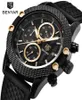 Benyar Mens Watches Top Luxury Sport Chronograph Fashion Men vattentätt lyxvarumärke Gold Quartz Watch Saat Reloj HOMBRE2206345