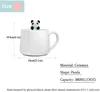 Mokken schattige Panda Kid Ceramics Coffee Milk Tea Cup 3d Novely Cartoon Dierschenken voor bruiloften Verjaardagen Valentijnsdag