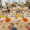 Kussen crayon shinchan bed 3/4cps beddengoed set cartoon anime schattige student school slaapzaal lakens set kussensloop cadeaus voor slaapkamer bedden