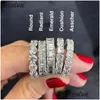 Rings Vecalon 6 Style Eternity Promise Ring Diamond Stone 925 Sterling Sier Engagement Band For Women Men Men Sieraden Drop levering OT05F