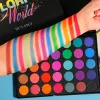 Shadow de'lanci kleurrijk oogschaduwpalet 35 kleuren regenboog heldere matte glans make -up pallete langdurig hoog pigment zijdeachtig poeder