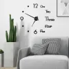 Часы 3D Стенные часы DIY Большие настенные часы современные гостиные акриловые зеркальные наклейки самостоятельно, Quartz Watch Silent Home