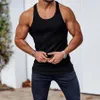 Mężczyźni Fitness Tank Top Mężczyznę Koszulę bez rękawów Mężczyzna Czarna oddychana kamizelka sportowa Podwórza Gymy Biegla