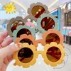 9 ألوان أطفال لطيف ألوان أشعة الشمس الزهرة النظارات الشمسية UV400 فتيات الأطفال في الهواء الطلق حماية نظارة شمس الأطفال