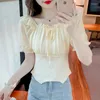 Women's Blouses Off Shoulder Chiffon Summer Women 2024 Korean Fashion Clothing Slim Blusas Mujer Korte mouw sexy dames tops y2k