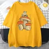 Men's T Shirts Cottagecore Aesthetic Mushroom Dark Academia Frog T-shirt Hip Hop Sports Eurocode Summer Top Wear