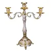 Titulares de vela Candelabra Metal Wedding Decors Stand Stand Candlestick Home Decor Silver White/Gold Branco 3/5 Cabeça Pilar C