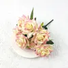 Fleurs décoratives Roses en velours artificiel Bouquet de la Saint-Valentin Jardin cadeau El Decoration Fake Rose Simulation Flower Wedding Decor