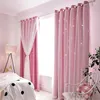 Rideau jbtp nordic ins Blackout Star rideaux de couleur romantique fille gamin chambre fenêtre drapes creux décoration intérieure