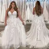 Plus Size Boho Wedding Sweetheart Applices Spitzenbraut elegante Frauen Land Zivil Beach Brautkleid Vestios Novias Robe de Mariage