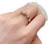 Hoge versie 925 Sterling zilveren luipaardring verguld met 18k roségoud volledige diamanten set met halve diamant luipaardkop open ring sieraden