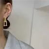 Fashion Simple Ttifeeny Earrings Versatile Ni Nis style cool and metal bamboo link minimalist tassel earrings female internet celebrity fashionable