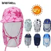 Czapki czapki spf 50+ Baby Sun Hat Regulowane letnia czapka dziecięca Travel Outdoor Travel Beach Hat dla dzieci Sun Hat Akcesoria D240425