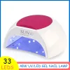 Kits Sun 2C 48W UV LED -nagellampa Nagelorkare Gelpolsk härdning UV -lampa med nedre 30S/60S/90S Tid Auto Sensing Lamp för nageltorkare