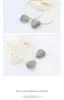 Hoop Earrings Wholesale- 2024 Design Girls Heart With Gold Color Cotton Ball Brincos For Women