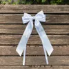 Niños Long Ribbon Bows Backpins encantadores Bows Satin Bows Princess Hair Boutique Barrettes Accesorios Z7884