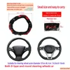 Steering Wheel Covers Car Ers 100% Brand New Reflective Faux Leather Elastic China Dragon Design Protector Drop Delivery Automobiles M Otgfs