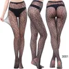 Vrouwensokken Coole Star Gedrukte Fishnet -panty's Erotische Hollow Out Sexy Mesh Panty Punk Patroon Zwart strakke lingerie