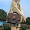 Väskor kvinnor Nytt mångsidigt temperament Stor kapacitet designkänsla fast färg dubbel axel crossbody college vintage cambridge väskor