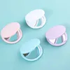 Mirrors Folding Double-Sided Cosmetic Mirrors for Women Gifts with Flowing Sparkling Sand Mini Makeup Mirror Compact Pink