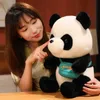 Plush Dolls 2024 New Panda Doll Souvenir Plush Toy Ragdoll Flower Doll Baby Birthday Christmas Gift for ChildrenL2404