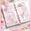 Caja de regalo de cuaderno Caja de regalo linda chica de pegatina Guka Material lleno de caña de bolsas de bolsas Agenda de nota de nota 240409