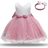 YZ2C Girl's Dresses Baby Girl Dress Party Dresses for Girls 1 Year Birthday Princess Wedding Dress Lace Christening Gown Baby White Baptism Clothing d240425