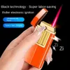 Pure Copper Hole Circulation Without Gas Flame Size Adjustment Platinum Wire Drawing Usb Charging Windproof Blue Flame Lighter
