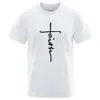 T-shirts masculins 2023 Coton Retro Faith Imprimez d'été T-shirt pour hommes femmes mode manches courtes de haute qualité