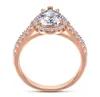 Luxury Princess Wedding Ring Band for Women 925 Silver European and American Fashion Women's Women's Ring Droplet Fonds Zircon 1.5ct Diamond Ring Jewelry