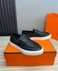 Loafer Mens Sneaker Ike Slip-On Sneaker Men Slip on Boat Chaussures Grain Généhes Platform Sports en cuir Trainers Black White Orange 38-45
