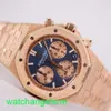 AP Crystal Wrist Watch Royal Oak Series 26239 Men's Rose Gold Blue Face Automatic Machinery Swiss Famous Luxury Sports Watch Diameter 41mm