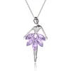 Colliers pendants Collier de ballet en cristal pourpre pour femmes pour femmes Pulllaon Bijoux Accessoires