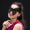 Halloween Masquerade Black Lace Eye Masks Particor voor vrouwen Feestelijke mode Venetiaanse kostuums Carnaval Sexy Ladies Queen Dance LL