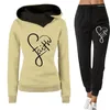 Dames tweedelige broek Spring Herfst Women Tracksuits 2 Outfits Hooded trui Sportsporten PCS Sets Casual Streetwear Jogging Suits