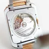 Cadran fonctionnant des montres automatiques Carter New Mens Watch Tank Series 18K Rose Gold Precision Steel mécanique W5310006