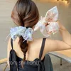 Clip per capelli Scrunchies di grandi dimensioni tinte di prua dolce porta elastico corde di moda per la fascia da donna accessori per ragazze